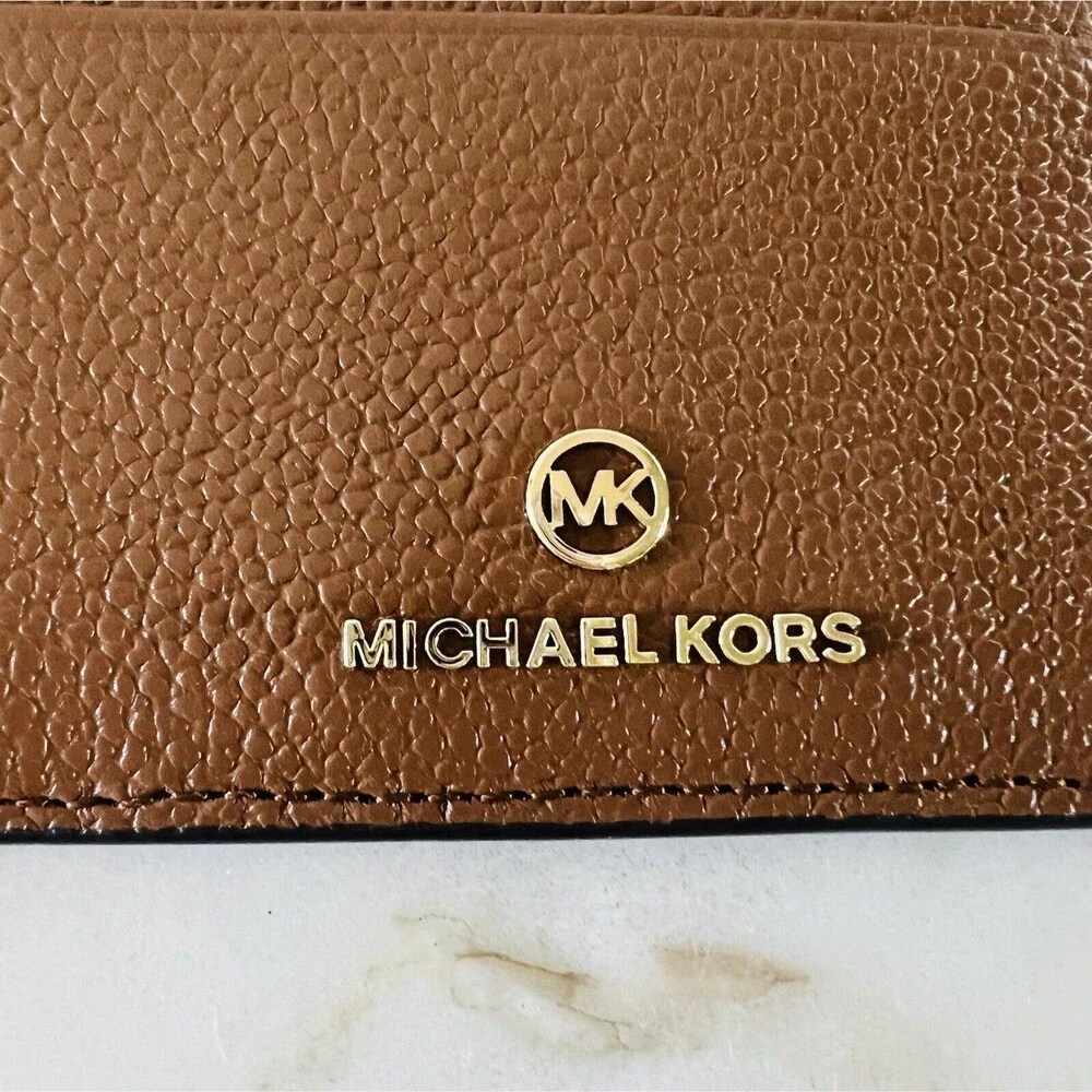 Michael Kors Jet Set Charm Luggage Leather Small ID Chain Card Wallet Wristlet